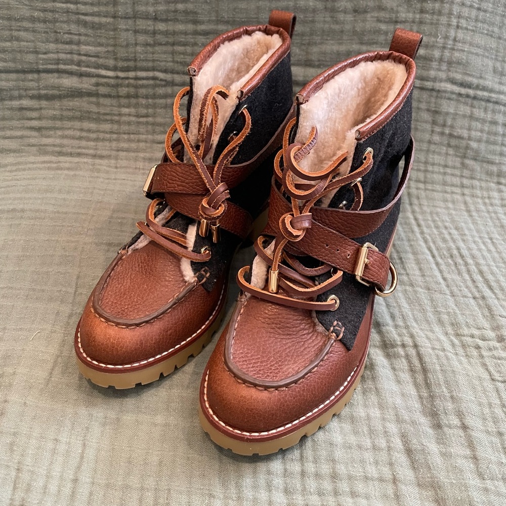 NWOB Tory Burch Shearling Winter Boots